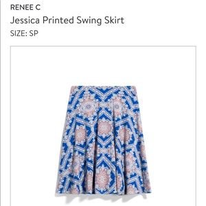 Renee C. Jessica Printed Swing Skirt